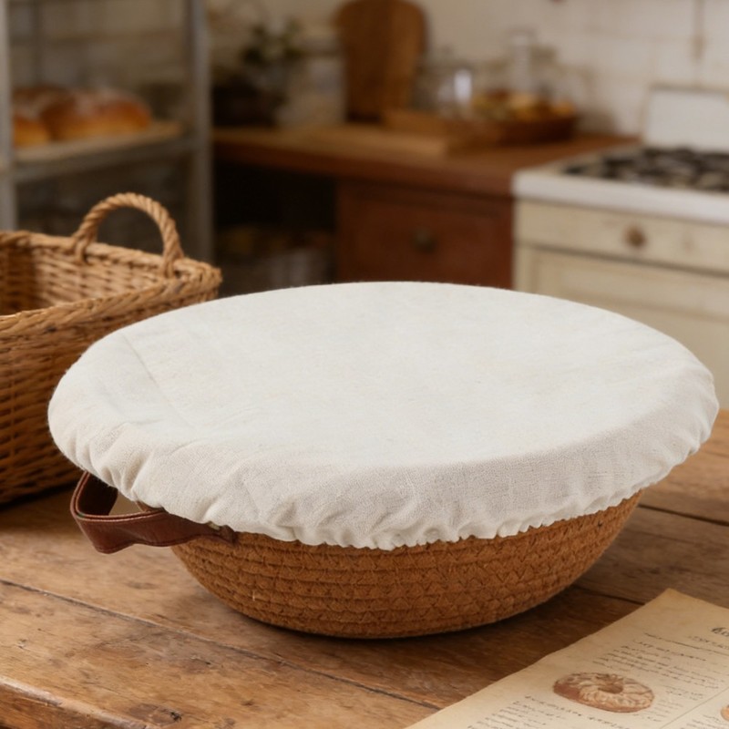 3Pcs Oval Banneton Bread Covers Reusable White Cloth for Sourdough Proofing gallery