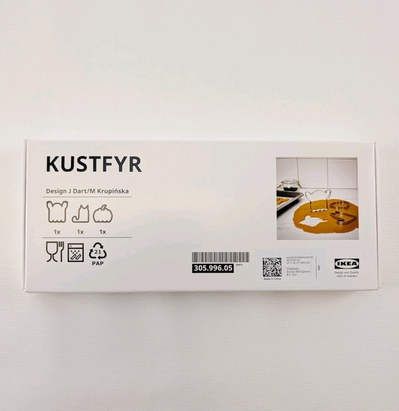 Ikea Kustry Pastry Cutter set of 3 Ghost Cat Pumpkin Stainless Steel New