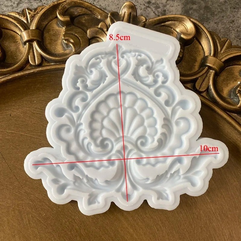 Relief Silicone Epoxy Resin Plaster Mould Ceramic Tile Cake Mold Fondant Mould gallery