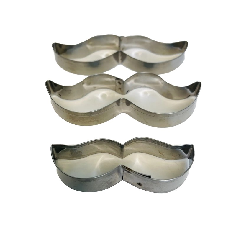 3 Pcs Set/ Mustache Cookie Cutters, Fondant, Pastry, Biscuit, Cake Decorating gallery