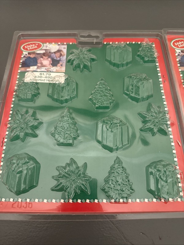 Set Of 2 CHRISTMAS CANDY MOLDS MAKE N MOLD Vintage New Old Stock ￼ gallery