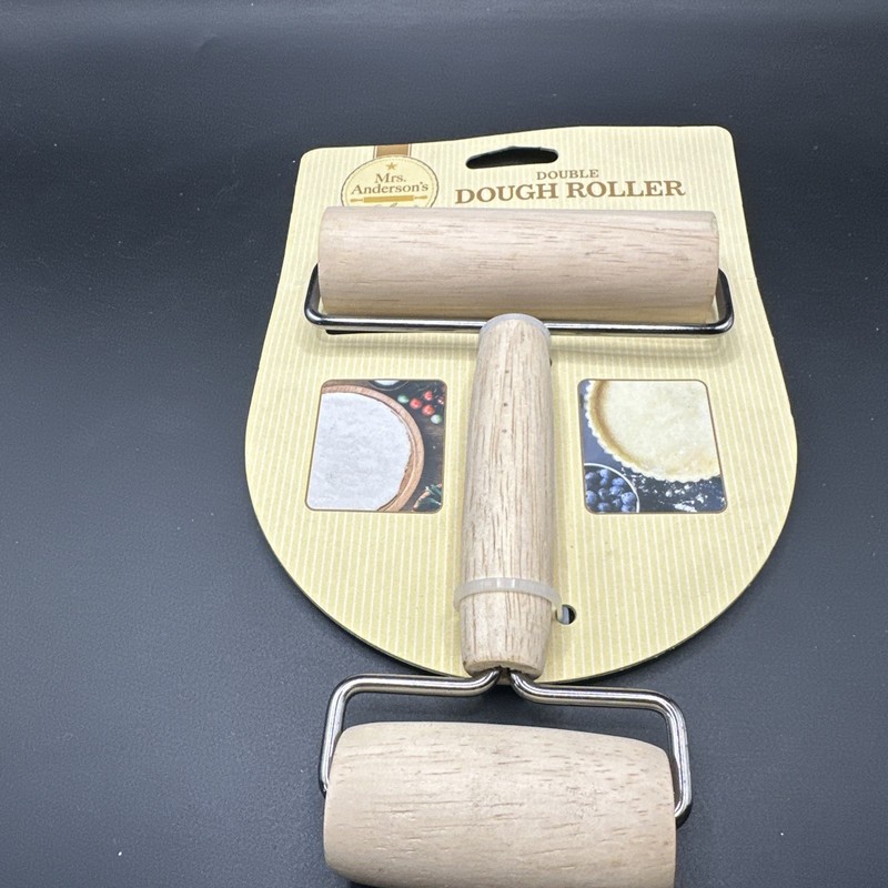 Mrs. Anderson’s Baking Double Dough Roller, 4.125 and 2.375-Inch Wide Rollers