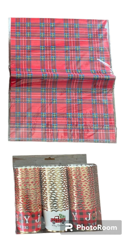 Christmas Baking Set Parchement Paper Sheets & Christmas CupCake Sheets, 2 Piece