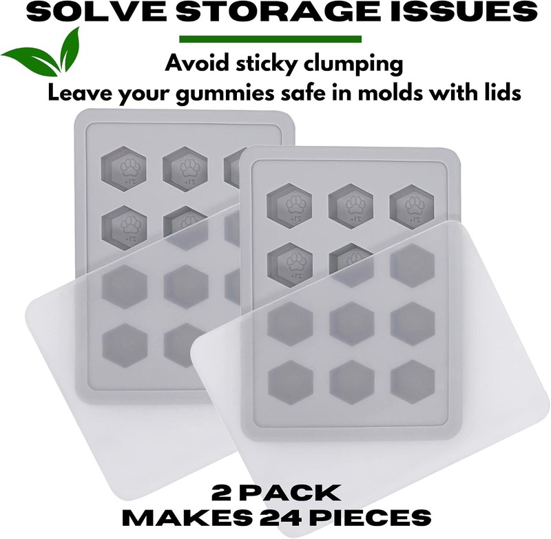 Large Gummy Molds, Food Grade Silicone, Gummies, candy, & chocolate kit | 10ml, gallery