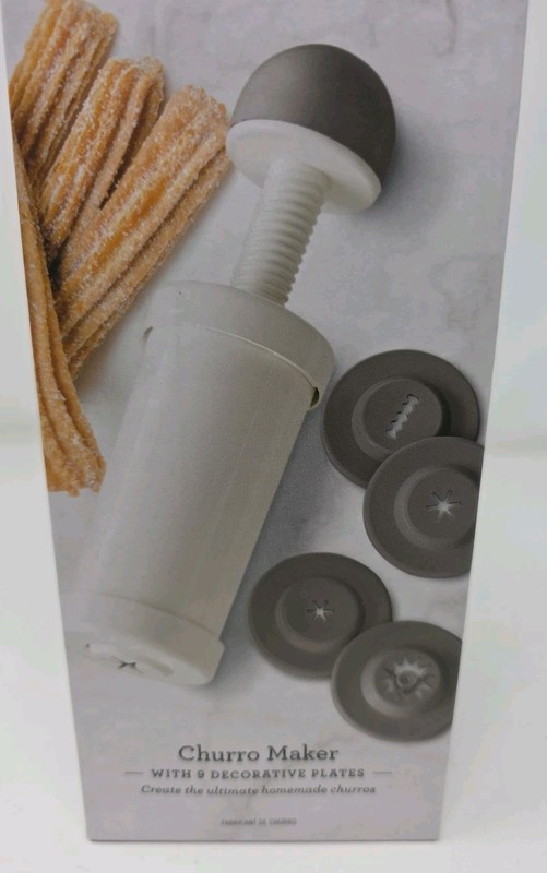 NEW Williams Sonoma Churro Maker With 9 Decorative Plates For Homemade Churros gallery