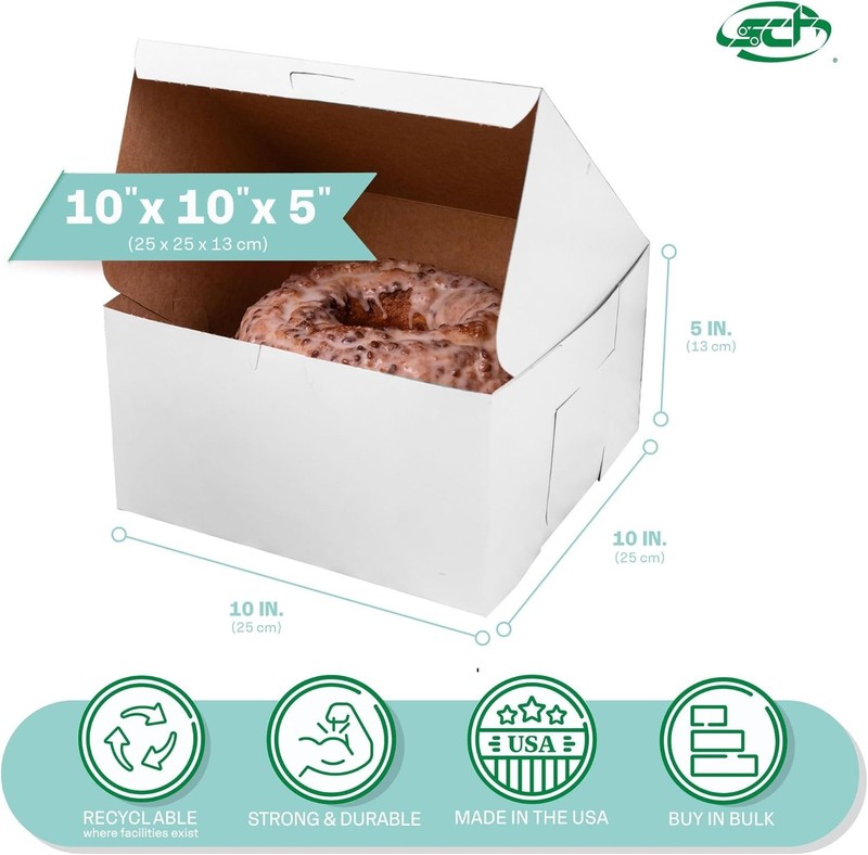 Southern Champion 0977 White Lock Corner Bakery Box gallery