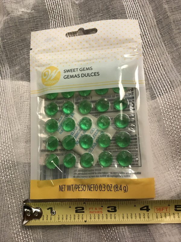 Wilton SWEET GEMS TREAT BLING Baking CAKE Topper 30 count DECORATION Sale GREEN