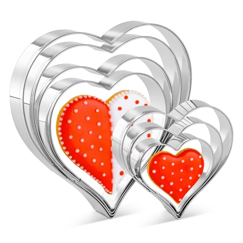 Heart Cookie Cutter Set – 7 Pieces Heart Cookie Cutter for Valentine’S Day – Sta