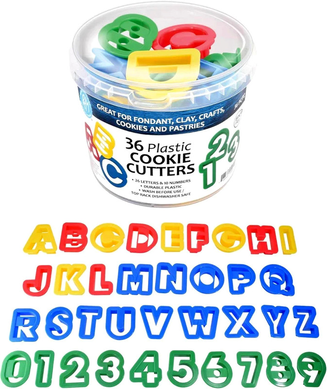 R&M Alphabet, Numbers, and Cookie Stick Cookie Cutter Set