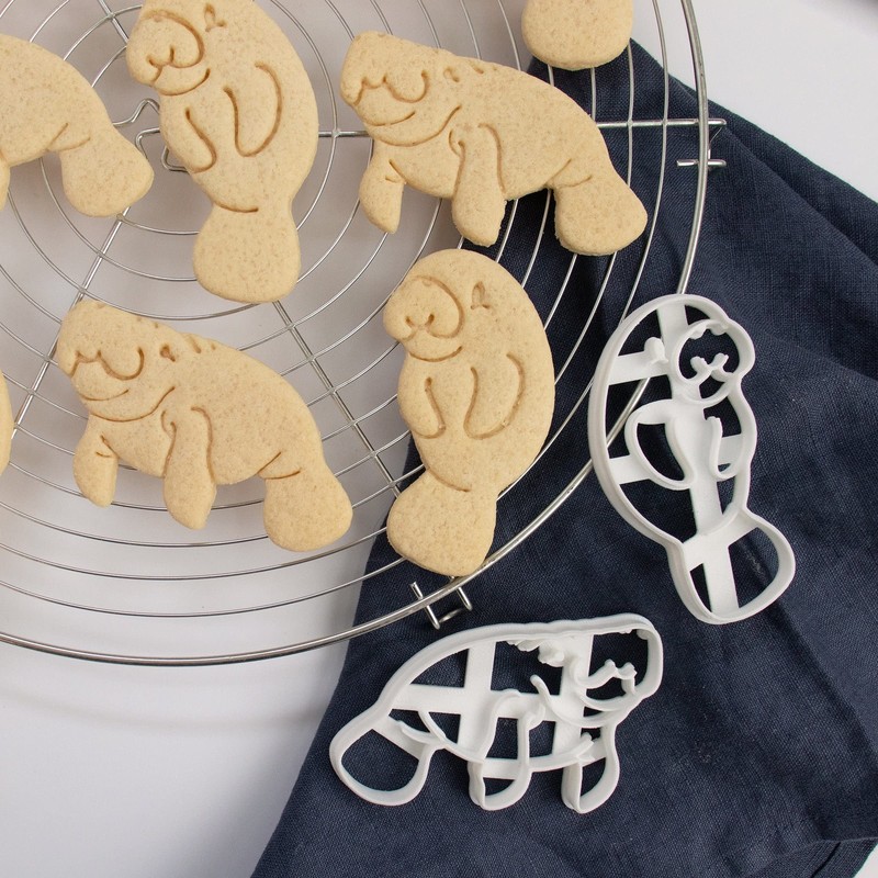 Set Of 2 Manatee Cookie Cutters Designs Cute Realistic 2 Pieces - Bakerlogy gallery
