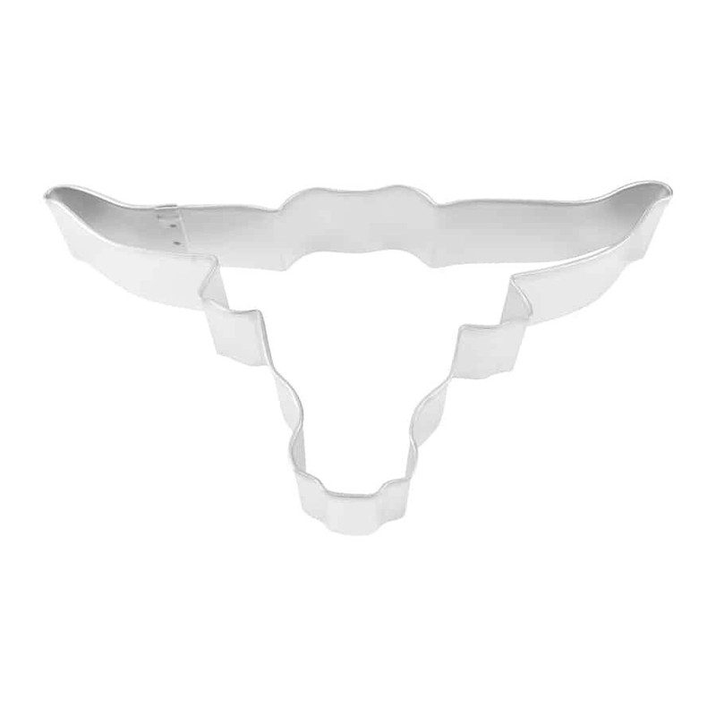 4" Longhorn Cookie Cutter Tin Steel Steer Bull Cattle Boho Western Texas Farm gallery