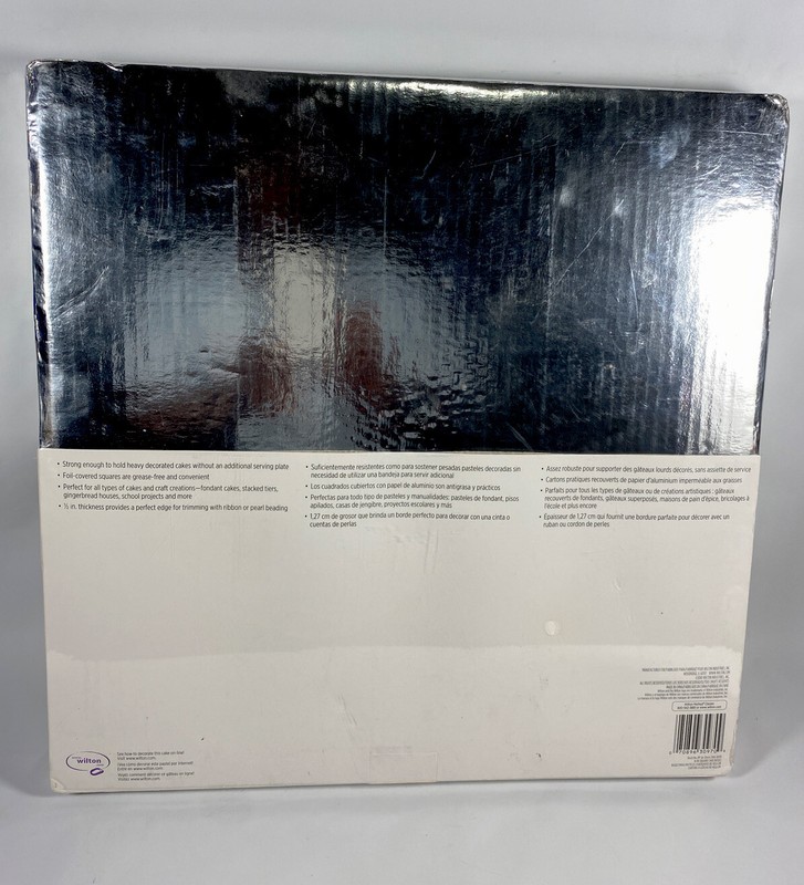 Decorative Square 14 / 16 inch Silver Cake Bases 2 Count from Wilton gallery