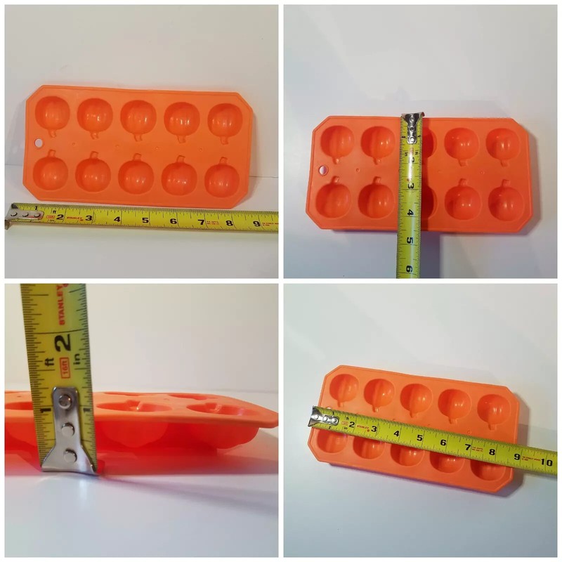 Silicone Pumpkin, Candy, Soap, Ice Cube Wax Mold Sugarcraft Form, 10 Cavity Tray gallery