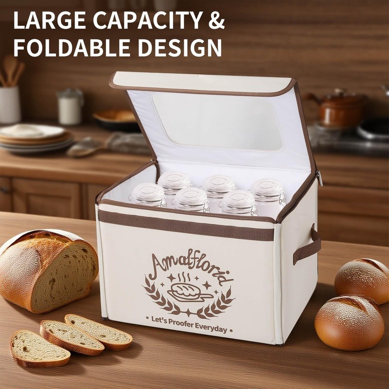 Folding Bread Proofing Box, Dough Proofer with 68-131℉ Temp Control & 99H gallery