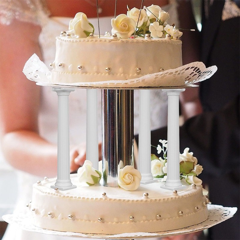24PCS Cake Pillars: Roman Column Cake Pillars Multi Layer Dowel Rods gallery