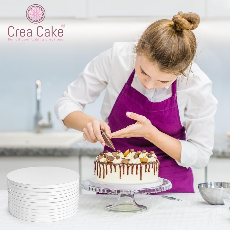 - 12 Pack Cake Drums 10 Inch Round & Large Cake Scraper - Premium Boards ½ In... gallery