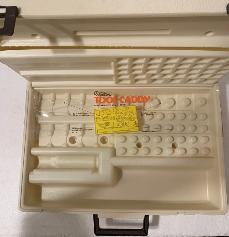 Wilton Tool Caddy Cake Decorating Tool Organizer Carrier Case VTG Made in USA gallery