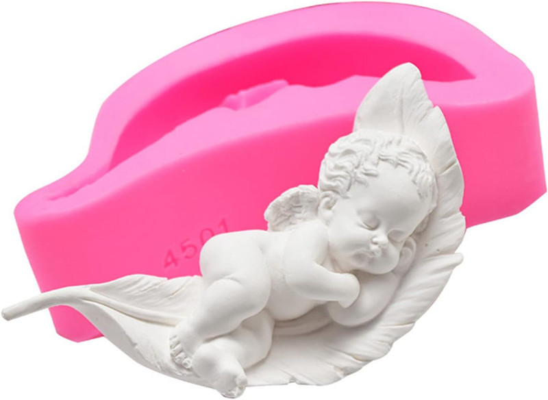 Cute Sleeping Baby Angel Silicone Fondant Chocolate Candy Mold Cake Bakeware Dec