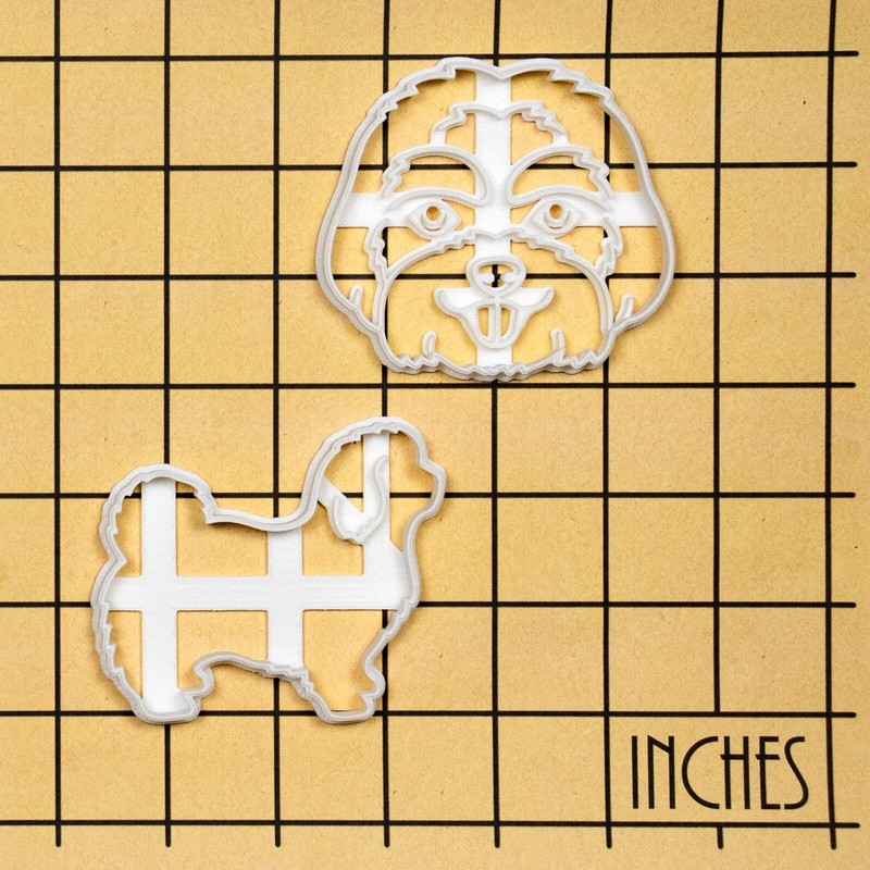 Maltese Cookie Cutters Set - dog portrait treats animal rescue shelter adoption gallery