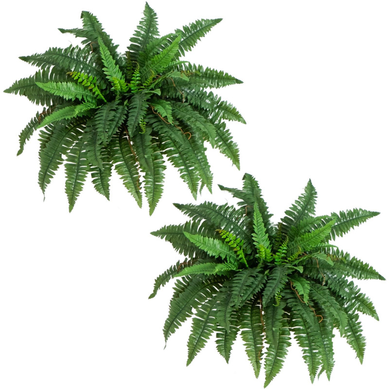 Nearly Natural 40In Hanging Artificial Boston Fern Plant Set Of 2 - Realistic