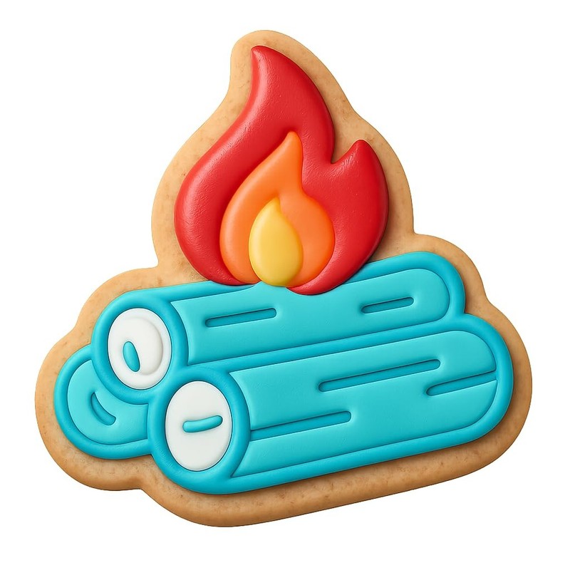 Logs for Fire Cookie Cutter & Stamp, Fondant & Clay – 4×3.2