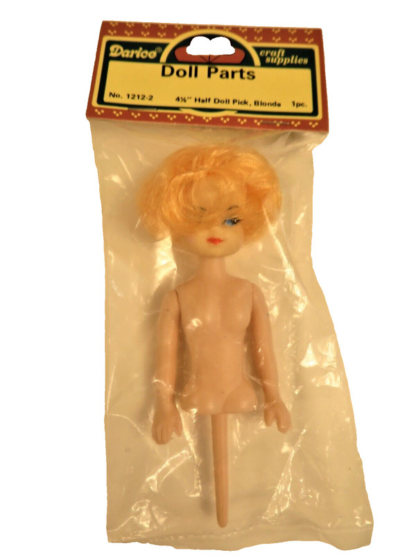 Nos Darise Half Doll Parts Blonde Pick Cake Decoration Party Topper Craft Barbie