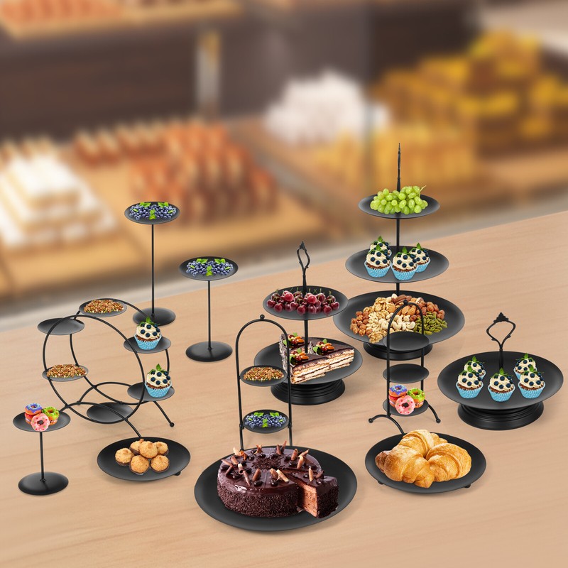 Wedding Dessert Table Decoration Black Cake Rack Iron Cake Plate Wedding Props gallery
