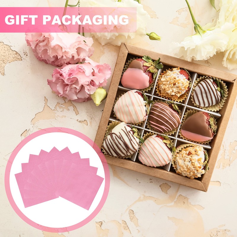 100 pcs dessert cards, 12x12 cm chocolate cards, pink gallery