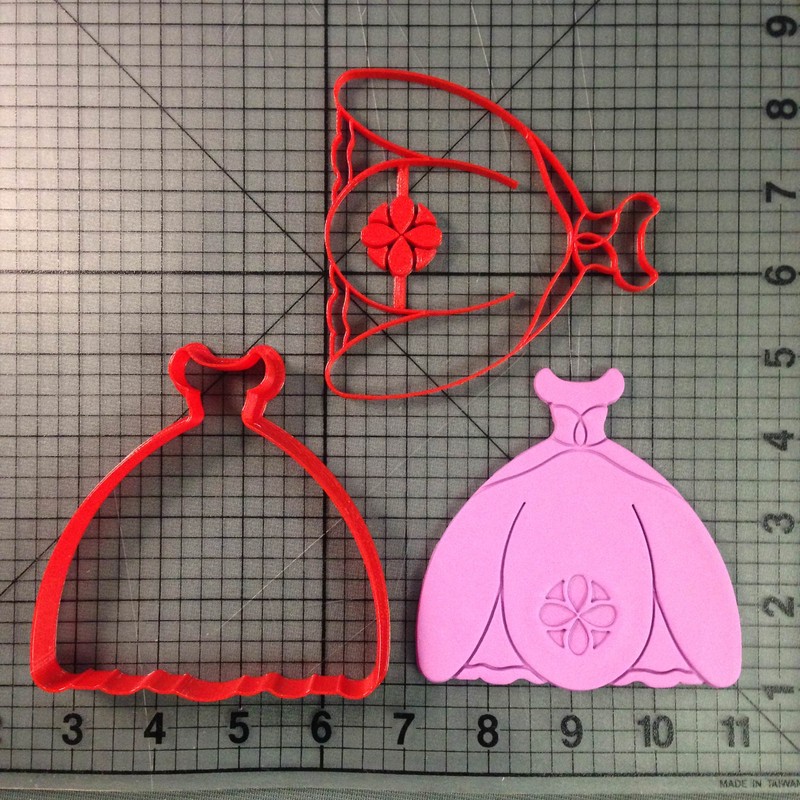 Princess Dress 103 Cookie Cutter and Stamp