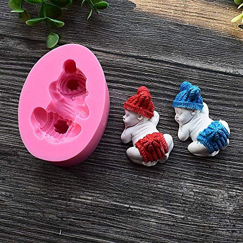 2Pcs 3D Sleeping Baby Silicone Chocolate Candy Fondant Mold Handmade Soap gallery