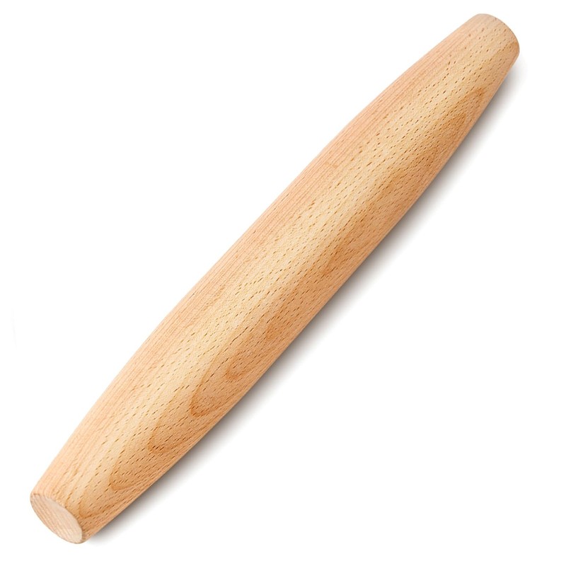 French Rolling Pin for Baking – Tuyotue 7.9 Inches Beech Wood Tapered Rolling…