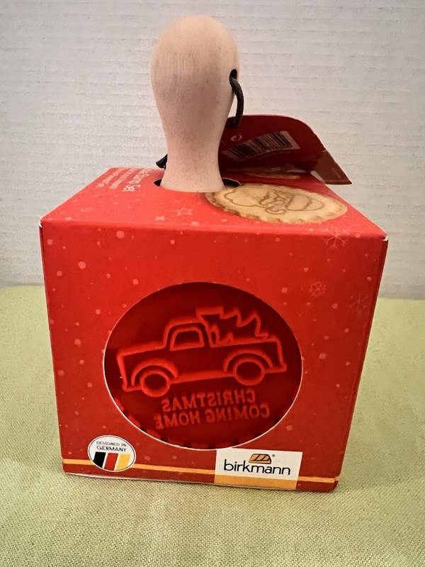 BIRKMANN German Wood Silicone CHRISTMAS COOKIE STAMPER Set Santa Tree Truck gallery