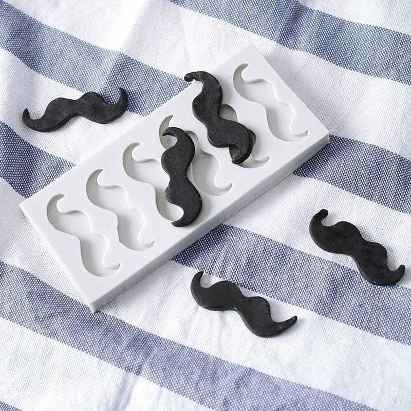 New Mustache Silicone Chocolate Fondant Mold Cake Decorating Free Shipping