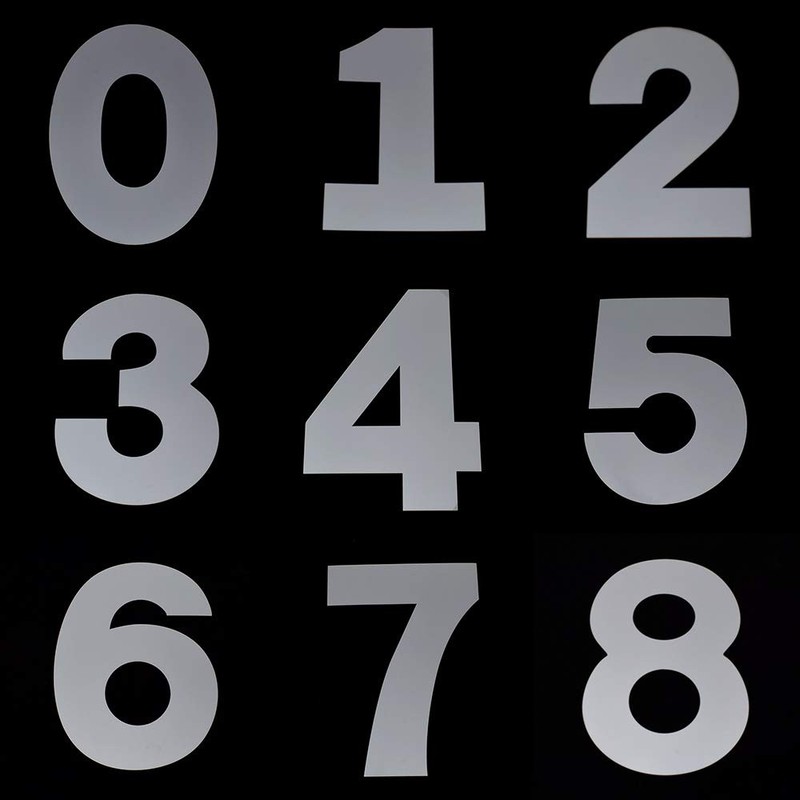 0-8 Number Cake Stencils Flat Plastic Templates Cutting Number Mold 16 Inch N... gallery