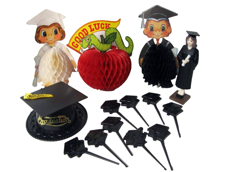 Vintage Lot Cake Cupcake Decorations Honeycomb – Graduate