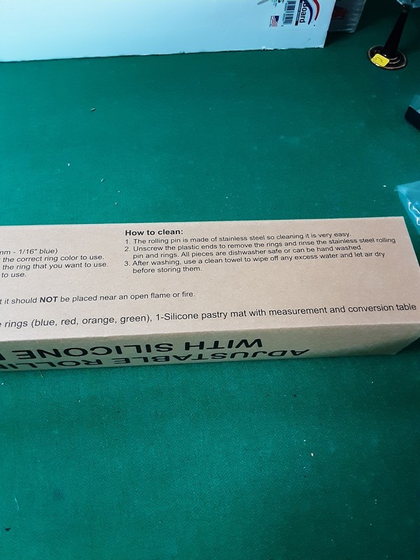 Rolling Pin with Thickness Rings and Red Silicone Baking Mat, Adjustable Stainle gallery