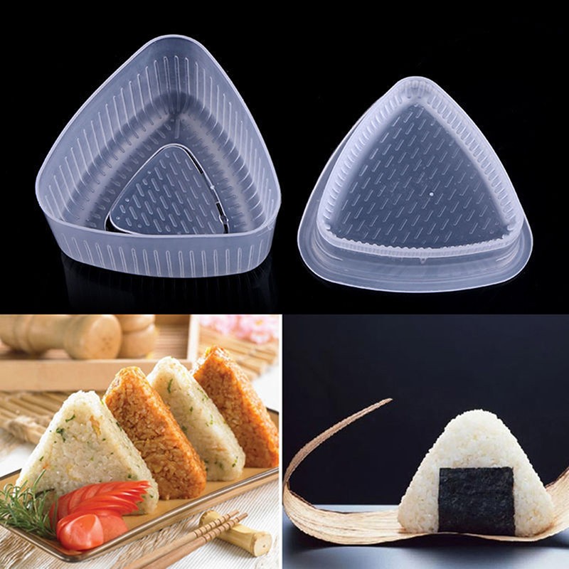 2Pcs Transparent Practical Kitchen Bento Decorating Sushi Onigiri Mold-dx gallery