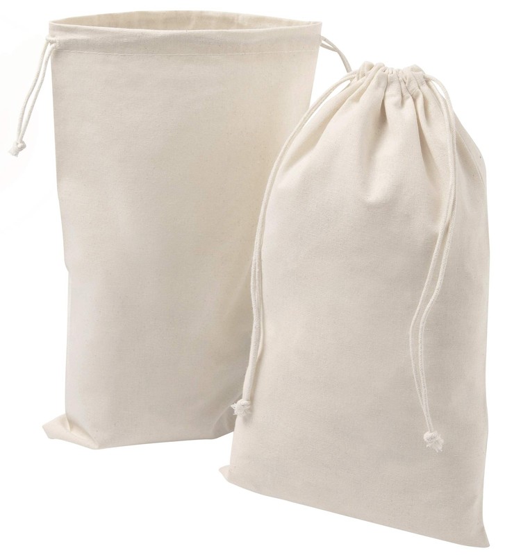 DR 100% Cotton Muslin Drawstring Bags (7x9 Inch - 12-Pack) Unbleached Natural... gallery