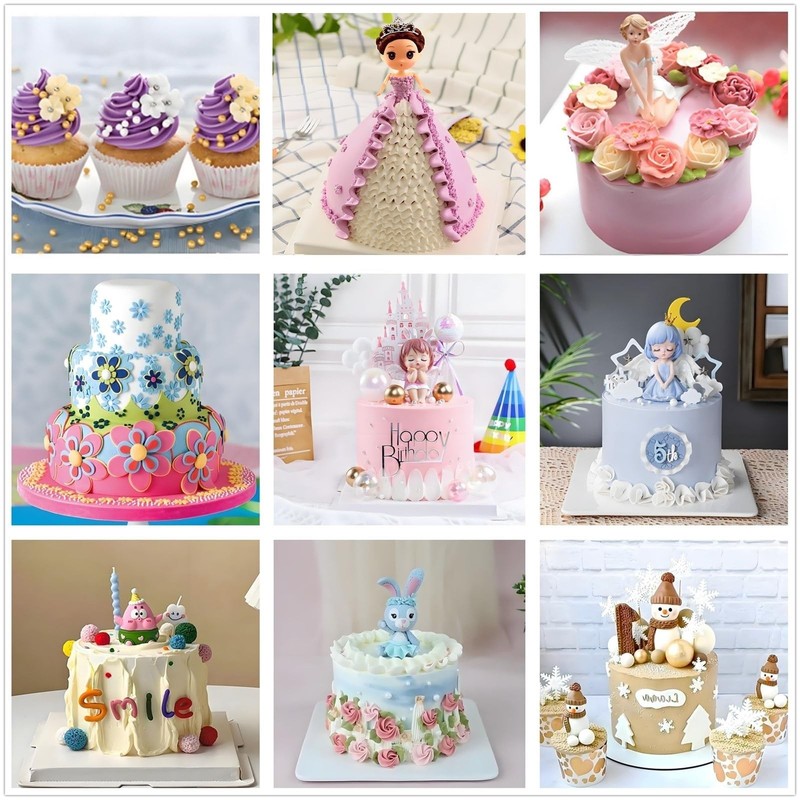 Cake Decorating Kit, 340 Pcs with Cake Turntable, Leveler, 55 Numbered Icing+... gallery