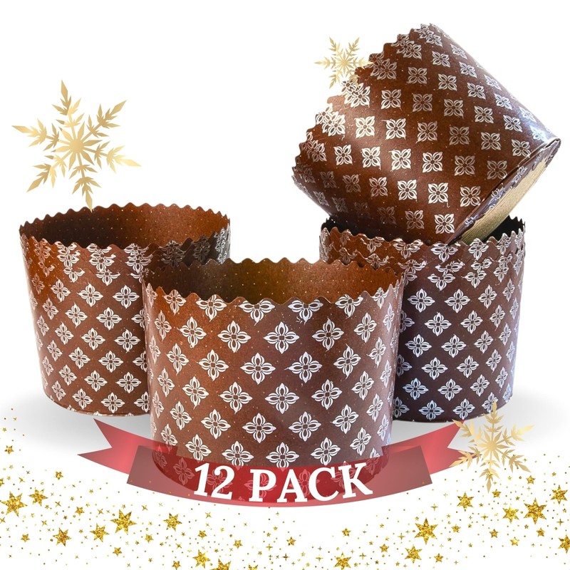 12 oz Easter Bread Forms Paska Mold Kulich |12 pcs| Easter Bread Paper Mold -...