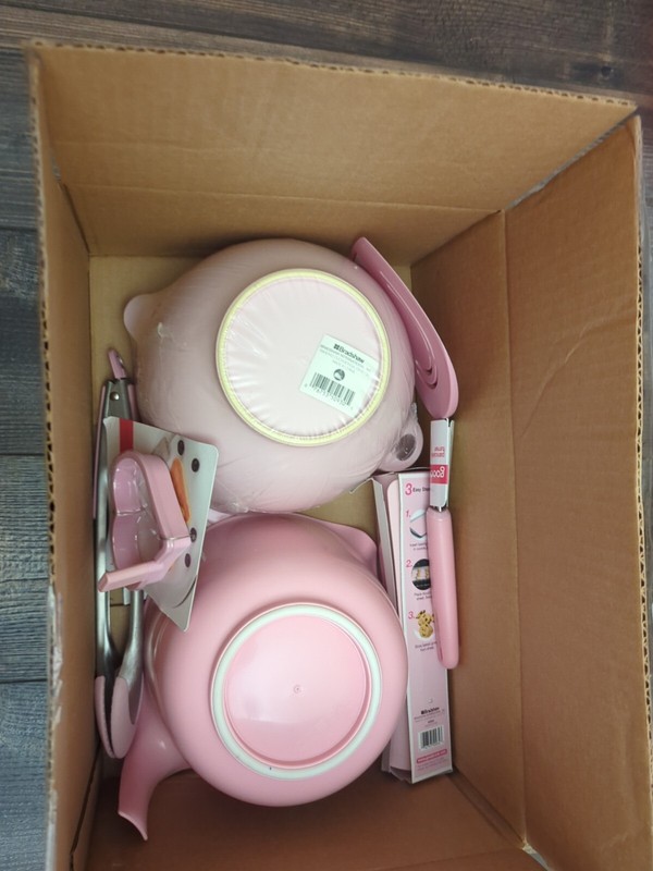 Sweet Creations by Good Cook 7pc Prep Set Mixing Bowl Silicone Baking Pink P&G gallery