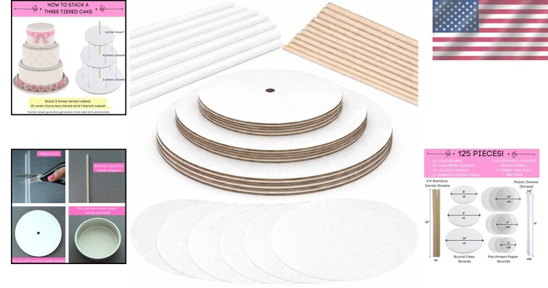 Complete 125-Piece Cake Tiering Set gallery