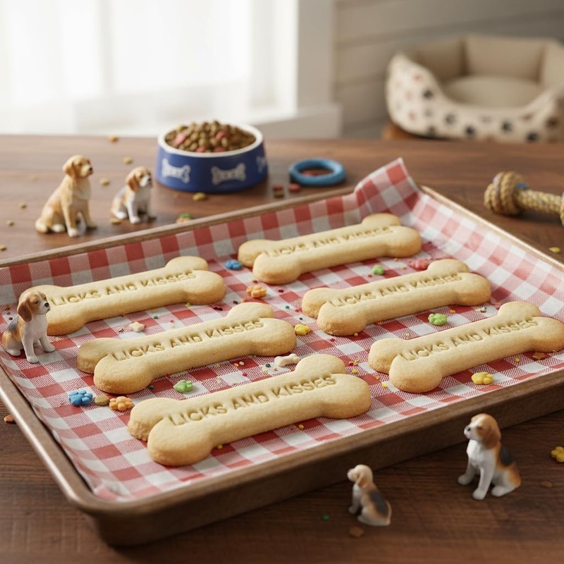 Set of 2 Dog Bone Cookie Cutters (4.7 Inch) – I WOOF YOU & LICKS & KISSES Coo... gallery