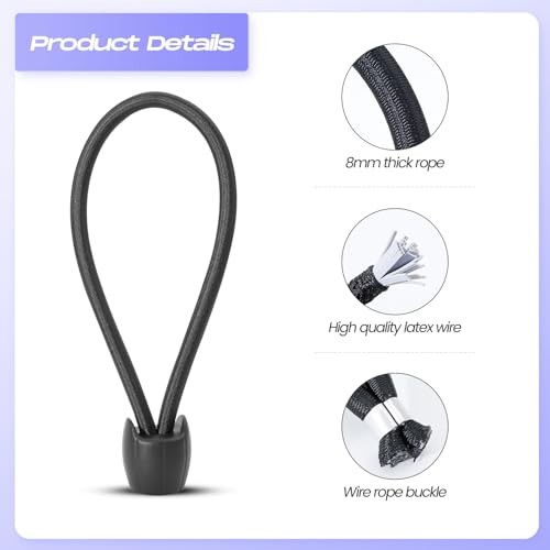 Fitness Trampoline Elastic Rope 8mm Thick Replacement Bungee Cords for 10 gallery