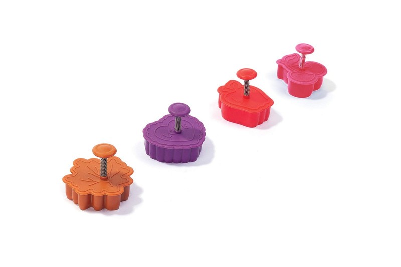 Multicolor Lovers Pie Cutter Set – 4-Piece Baking Tools for Perfect Pies