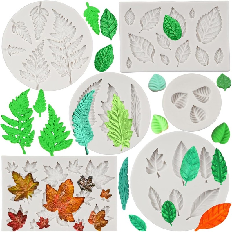 Leaf Silicone Mold Maple Leaf Fondant Mold Rose Leaf Molds Style A