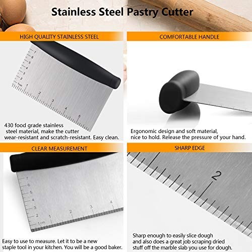 Stainless Steel Dough Blender Set - Pastry Cutter, Scraper & Brush for Baking gallery