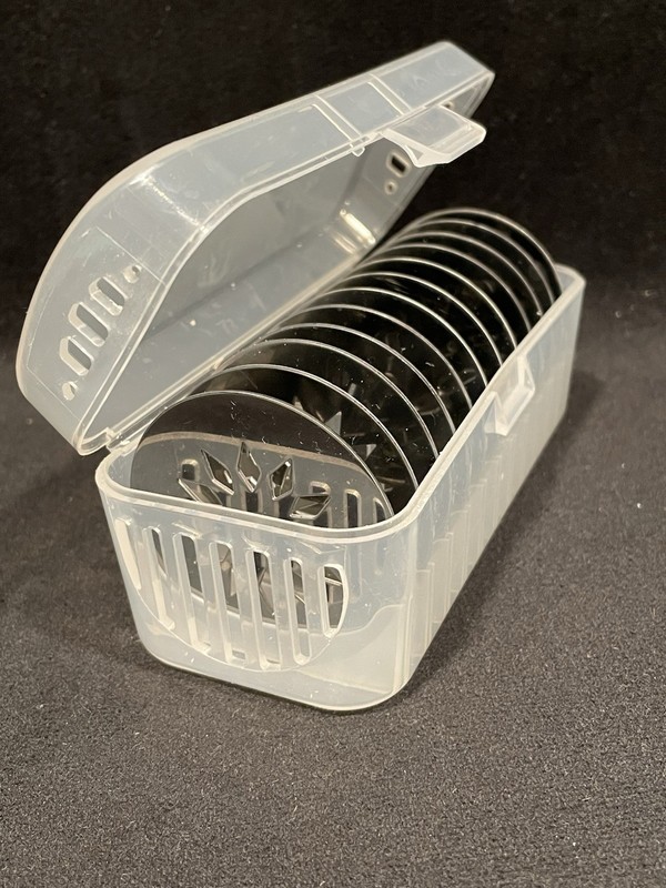 OXO Good Grips 12 Cookie Press Disks Set Stainless Steel Storage w/Case