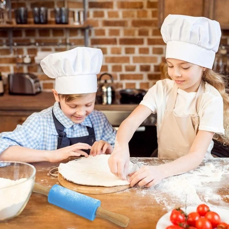 Mini Rolling Pin Set Kids Dough Rollers Kitchen Baking Supplies gallery