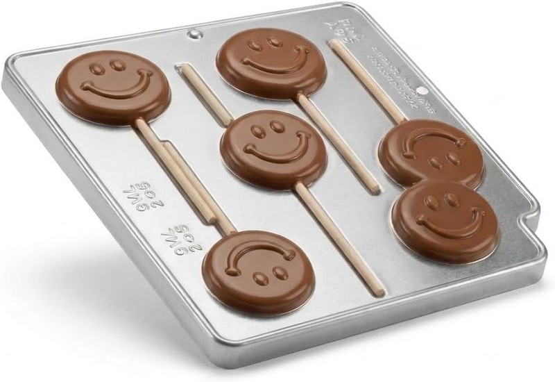 Smile Smiley Face Lollipop Chocolate Candy Mold 249 NEW gallery